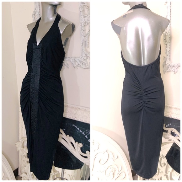 Black Halter Dress - Picture 1 of 11